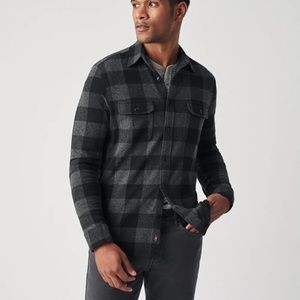 Faherty - Legend Sweater Shirt (Charcoal Black Buffalo)